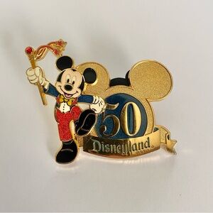 Disneyland 50th Anniversary Trading Pin with Mickey Mouse Disney Parks